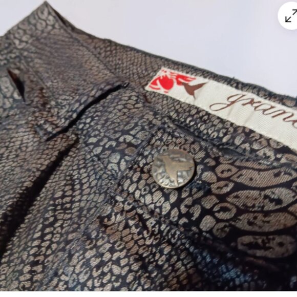 Grane Womens Juniors 13 Jeggings Snakeskin Print‎ Low Rise Stretch Pants D1 - Picture 11 of 12